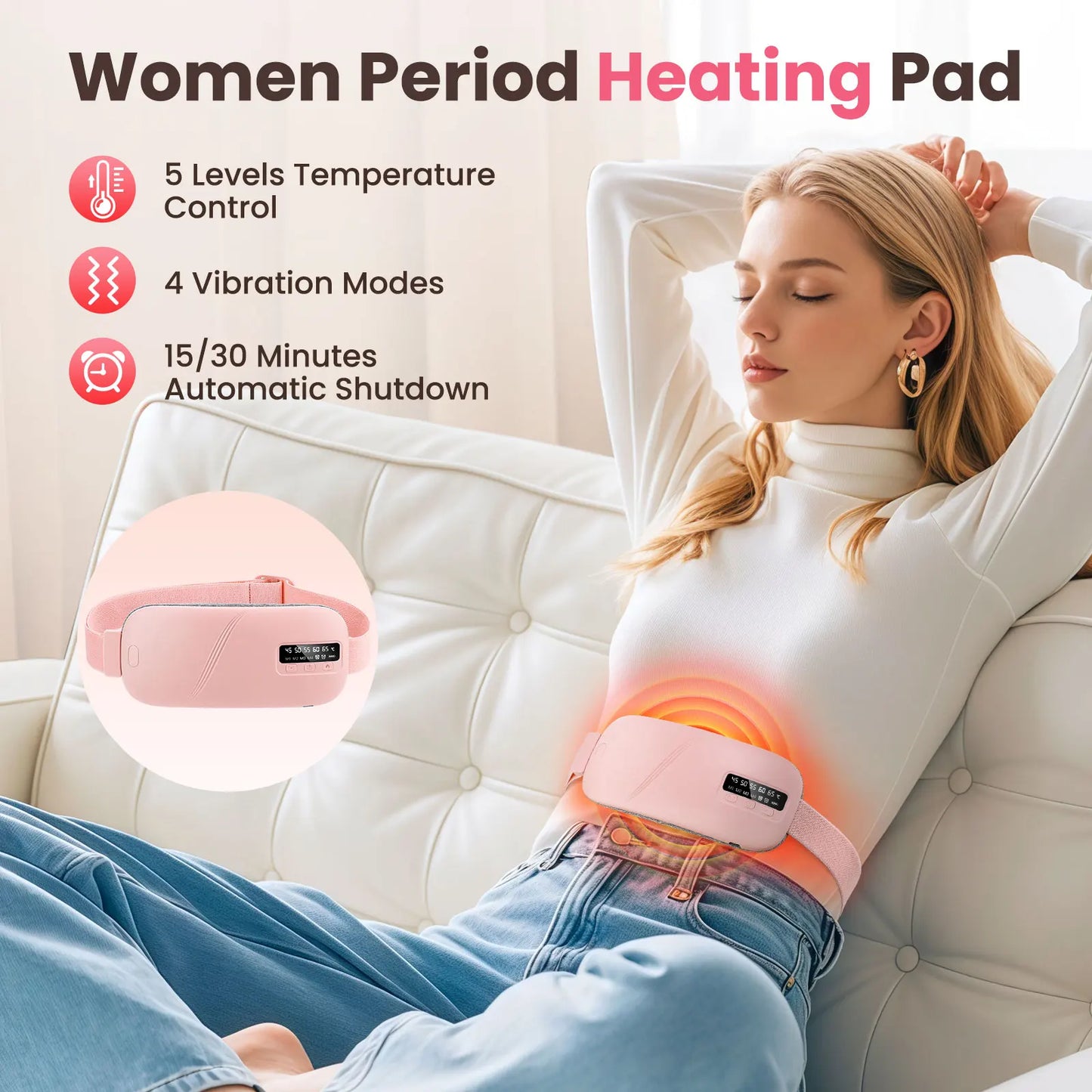 Electric Heating Massager for Menstrual Cramps