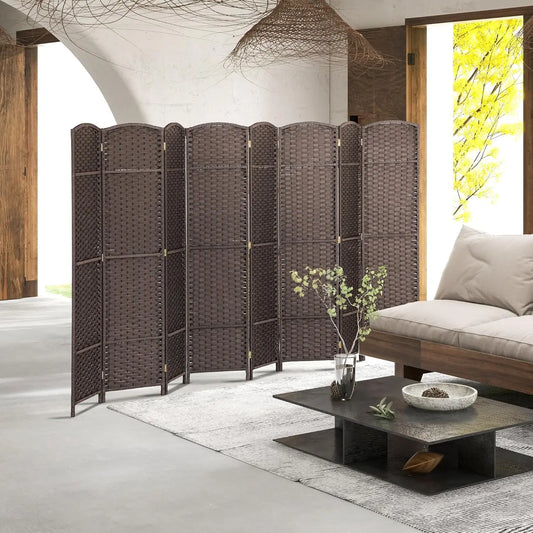 Room Divider, 8 Panel Folding Privacy Screen