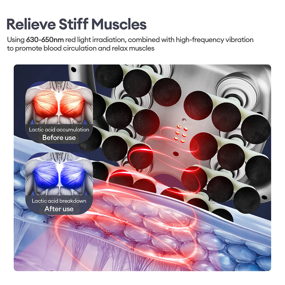 24-Head Fascia Gun 9 Modes Vibration Massage