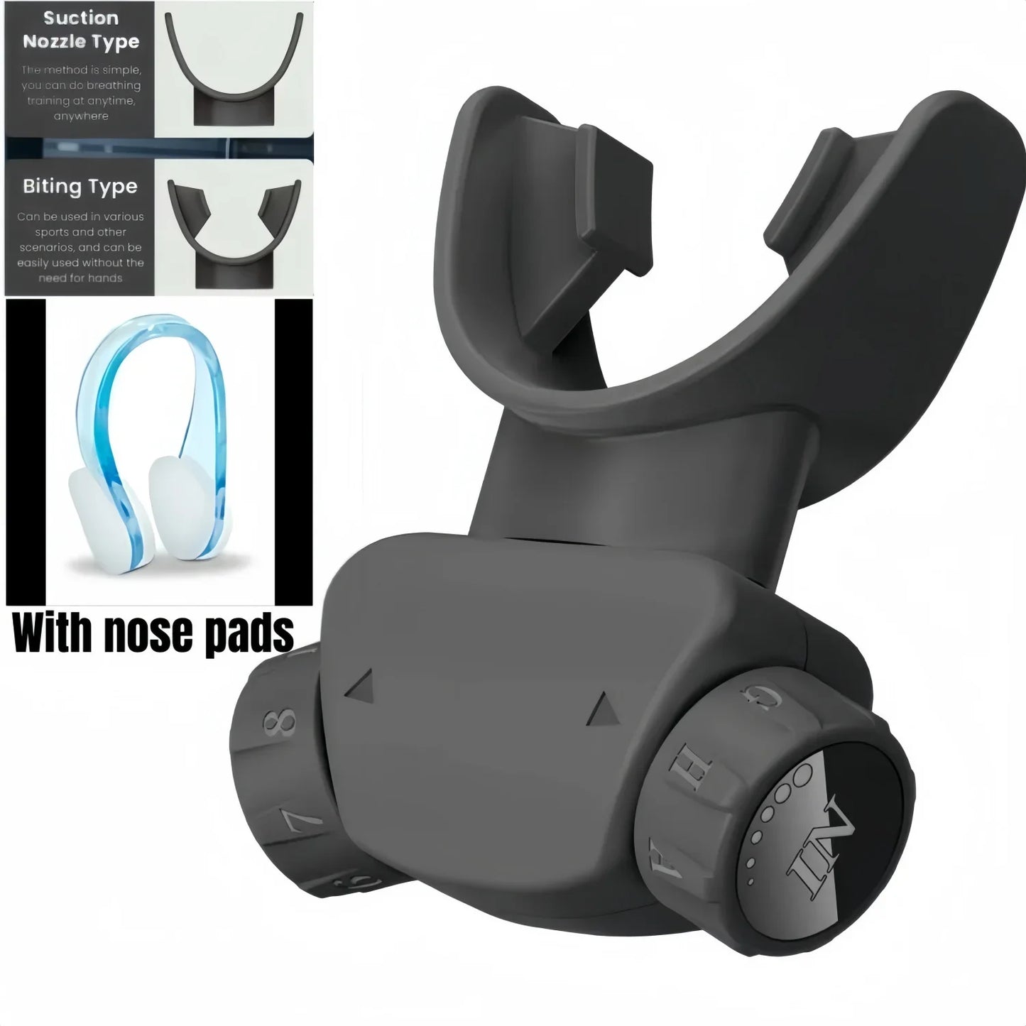 Breather Trainer with Adustable Inspiratory/Expiratory Vibration Fitness