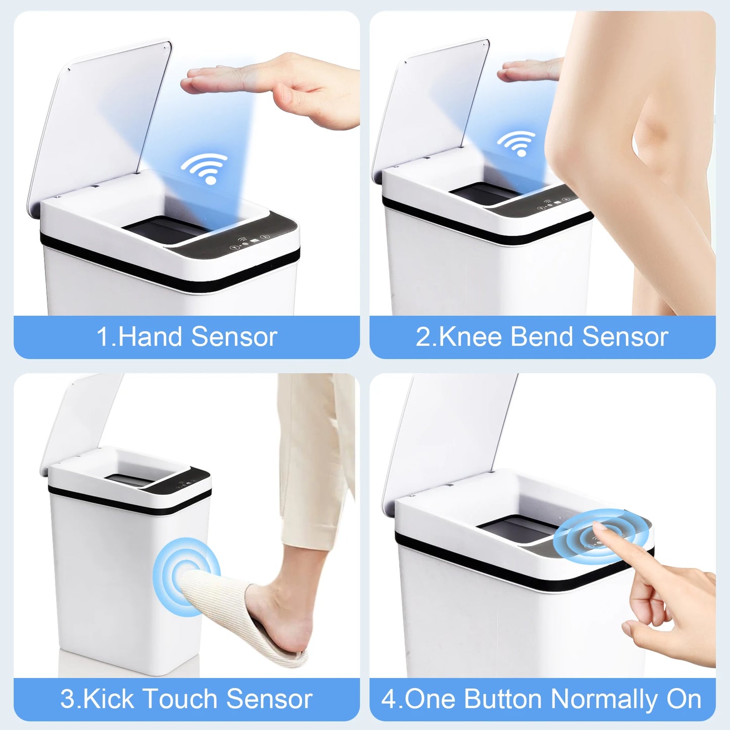 Bathroom Automatic Trash Cans Touchless Motion Sensor