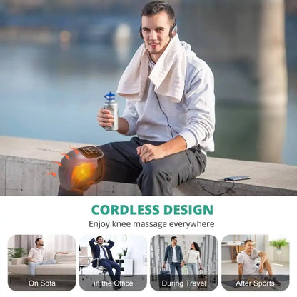 Cordless Knee Massager - 3 Heat - 3 Vibration Levels