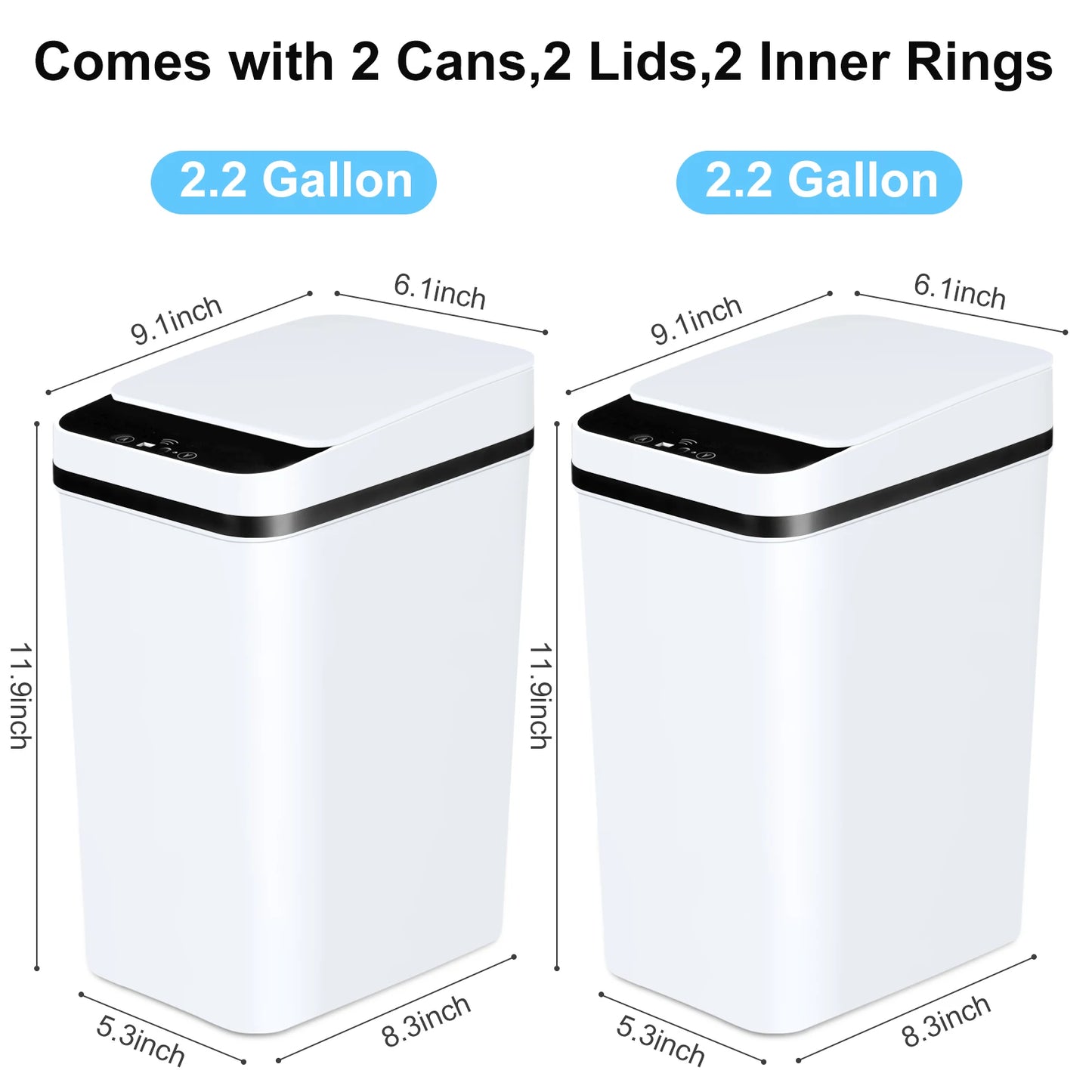 Bathroom Automatic Trash Cans Touchless Motion Sensor