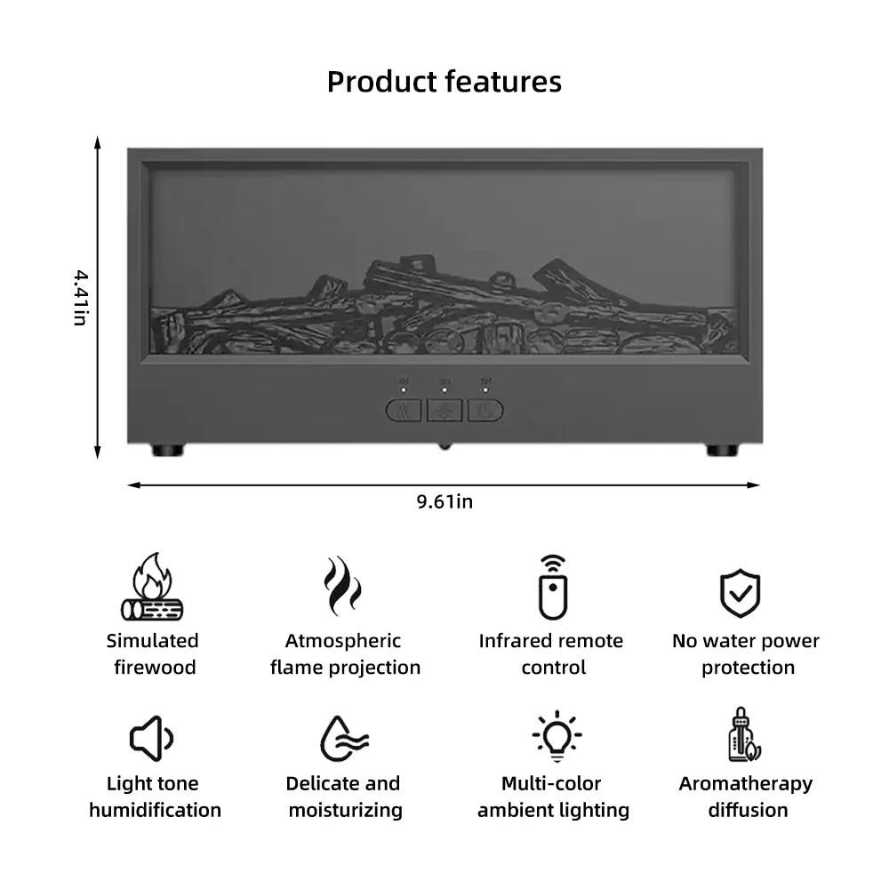 Fireplace Diffuser Essential Oil Colorful Flame Fire