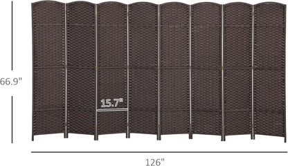 Room Divider, 8 Panel Folding Privacy Screen