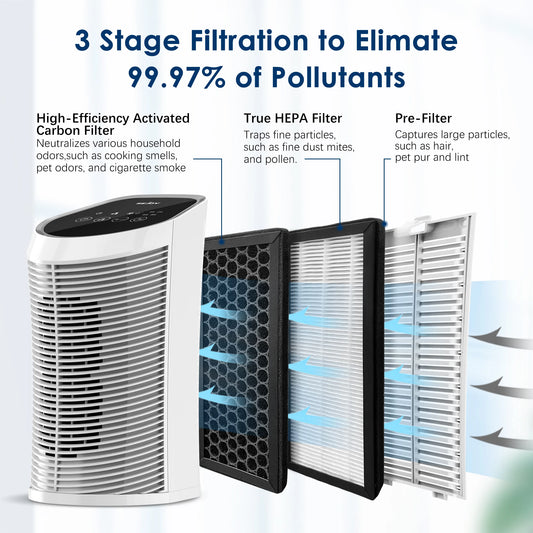 Air Purifier HEPA Filter Indoors 99.9% Removal