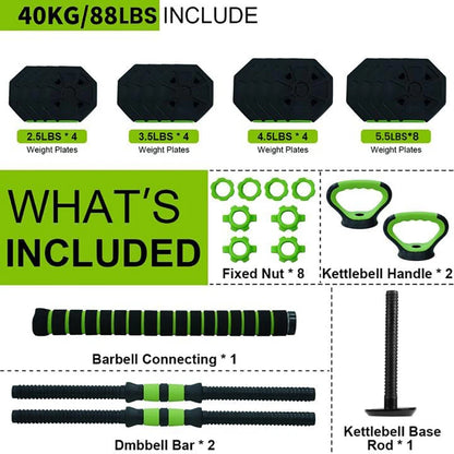 Weight 4 in 1 Adjustable Kettlebell Set  Dumbbell