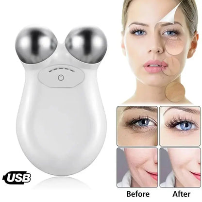 Microcurrent Facial Massager Roller Anti Wrinkles Face