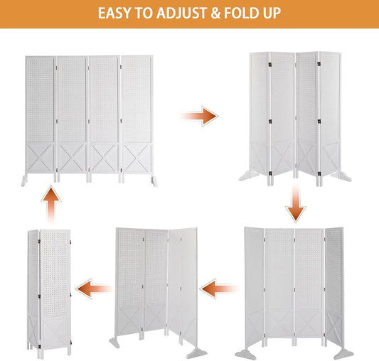 Freestanding Pegboard , 5 FT Room Divider