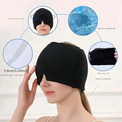 Migraine Relief Hat Cooling Gel Headband Adjustable