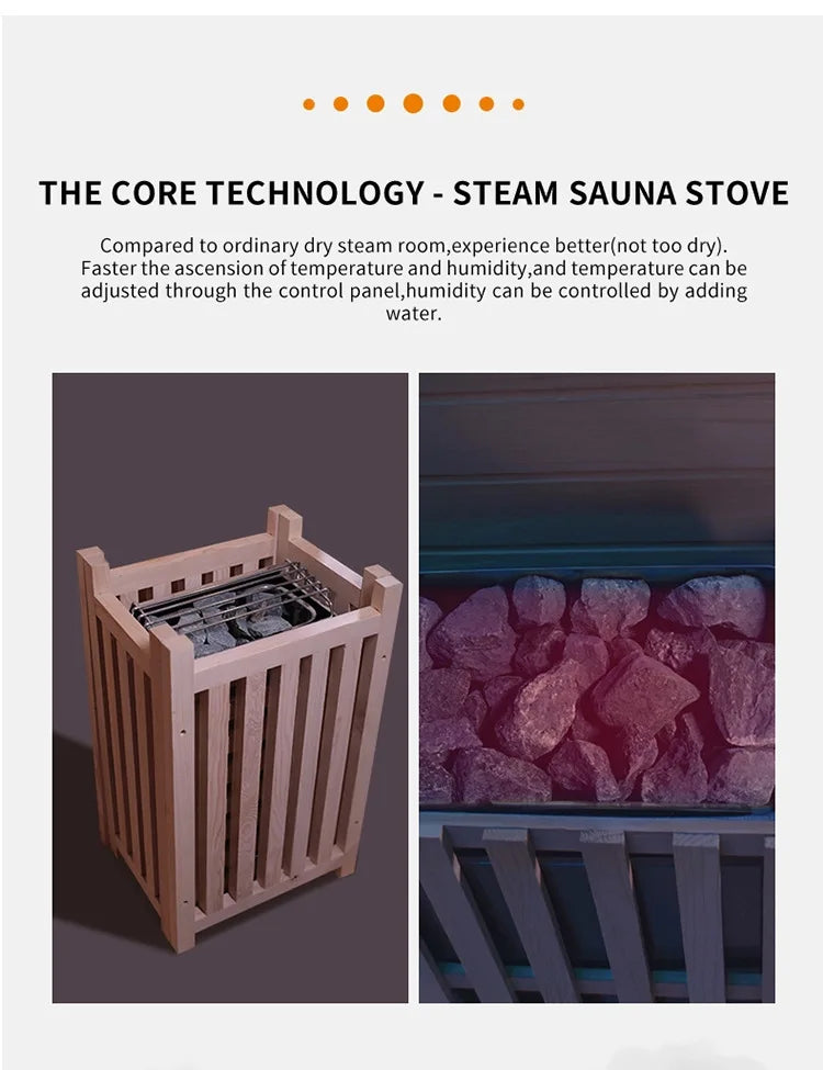 Solid Wood Ssequoia 4 - People Outdoor Sauna Room