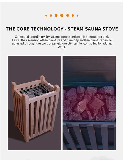 Solid Wood Ssequoia 4 - People Outdoor Sauna Room