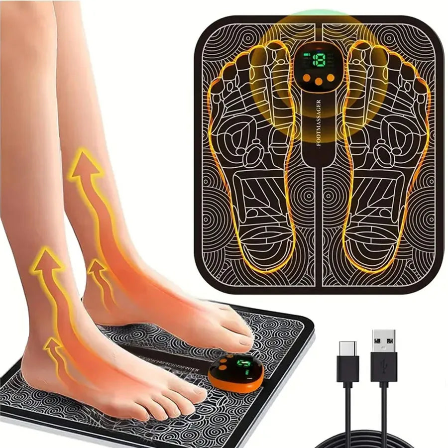 EMS Foot Massager for Muscle Relaxation LCD