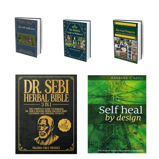4 Health Books , Cookbook/Herbal/Survival/Building
