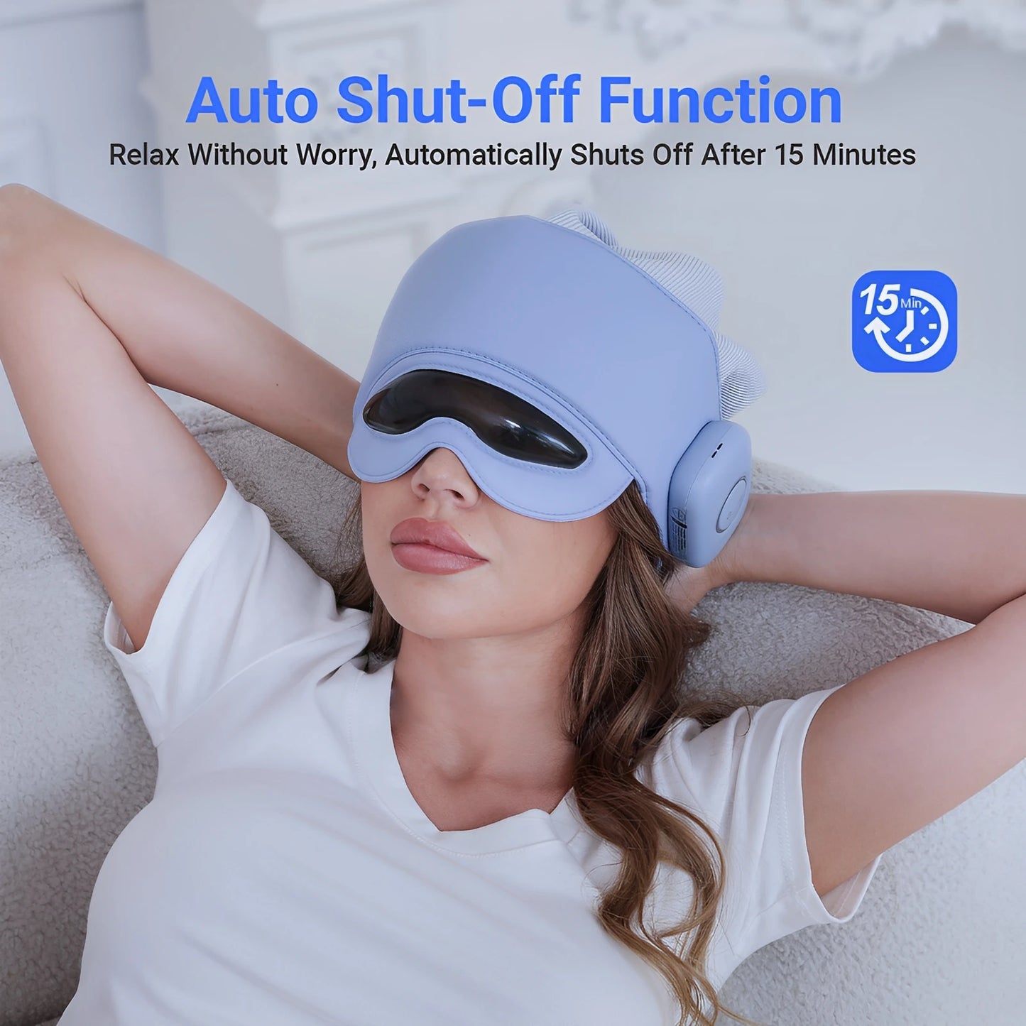 “Bluetooth Head & Eye Massager for Stress Relief”