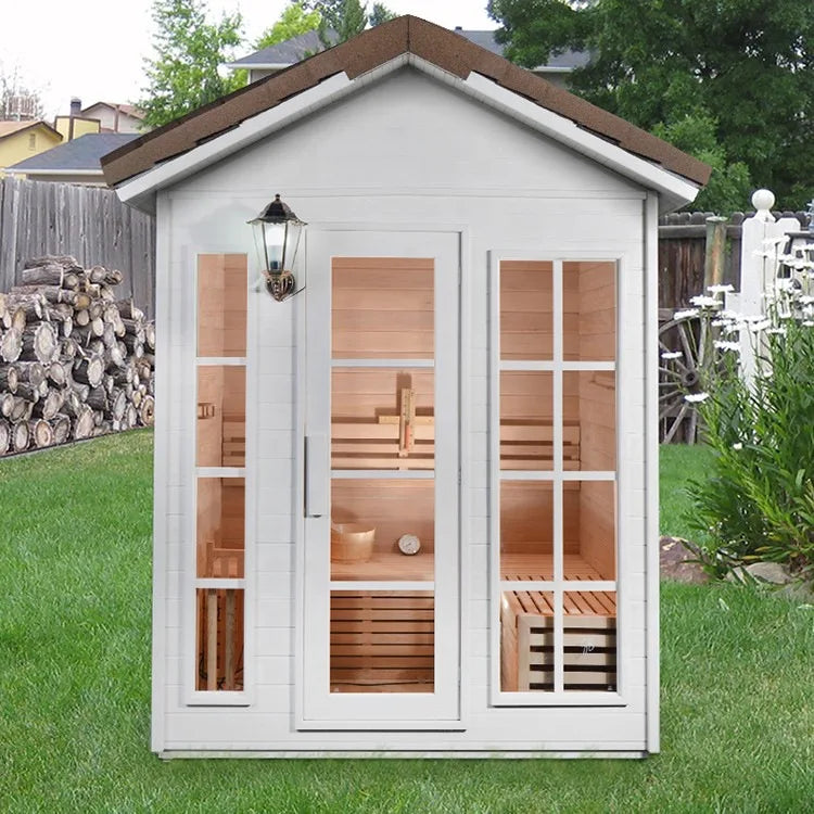Solid Wood Ssequoia 4 - People Outdoor Sauna Room