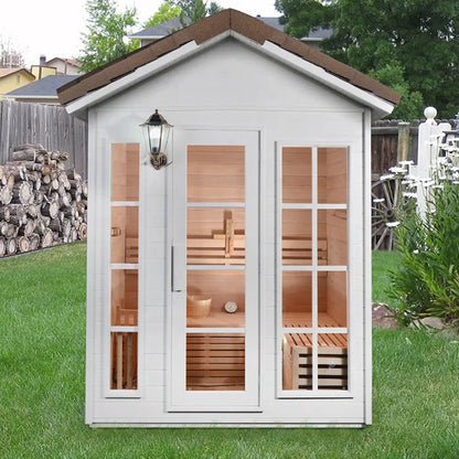 Solid Wood Ssequoia 4 - People Outdoor Sauna Room