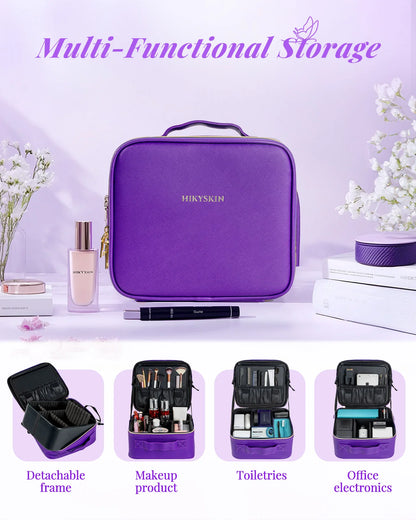 Portable Cosmetic Bag with Mirror and Lamp / Waterproof