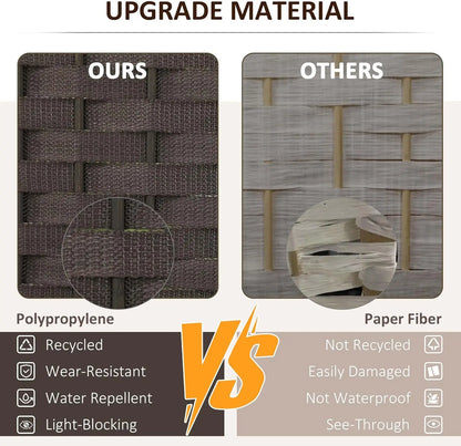 Room Divider, 8 Panel Folding Privacy Screen