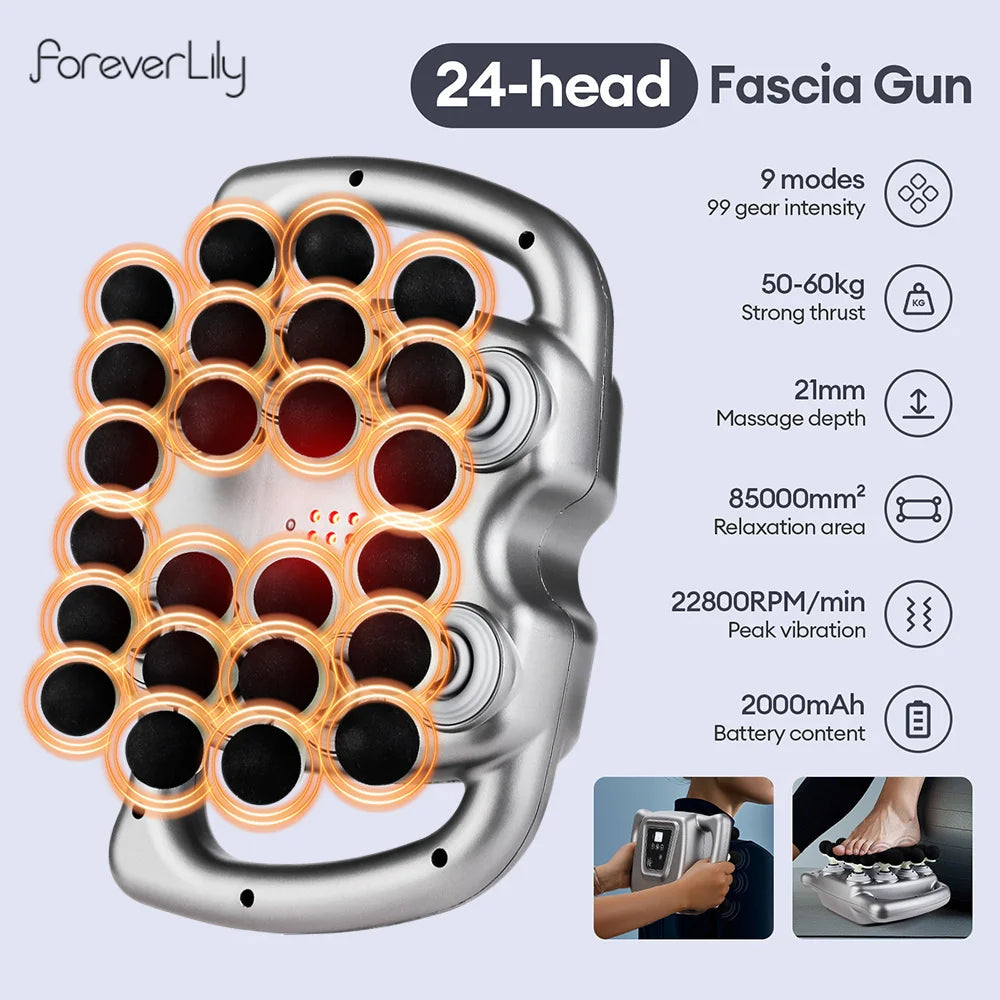 24-Head Fascia Gun High Frequency Vibration Massage