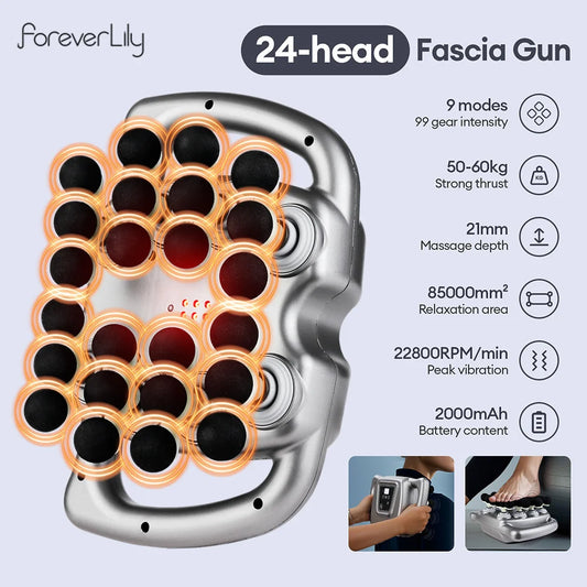 24-Head Fascia Gun High Frequency Vibration Massage
