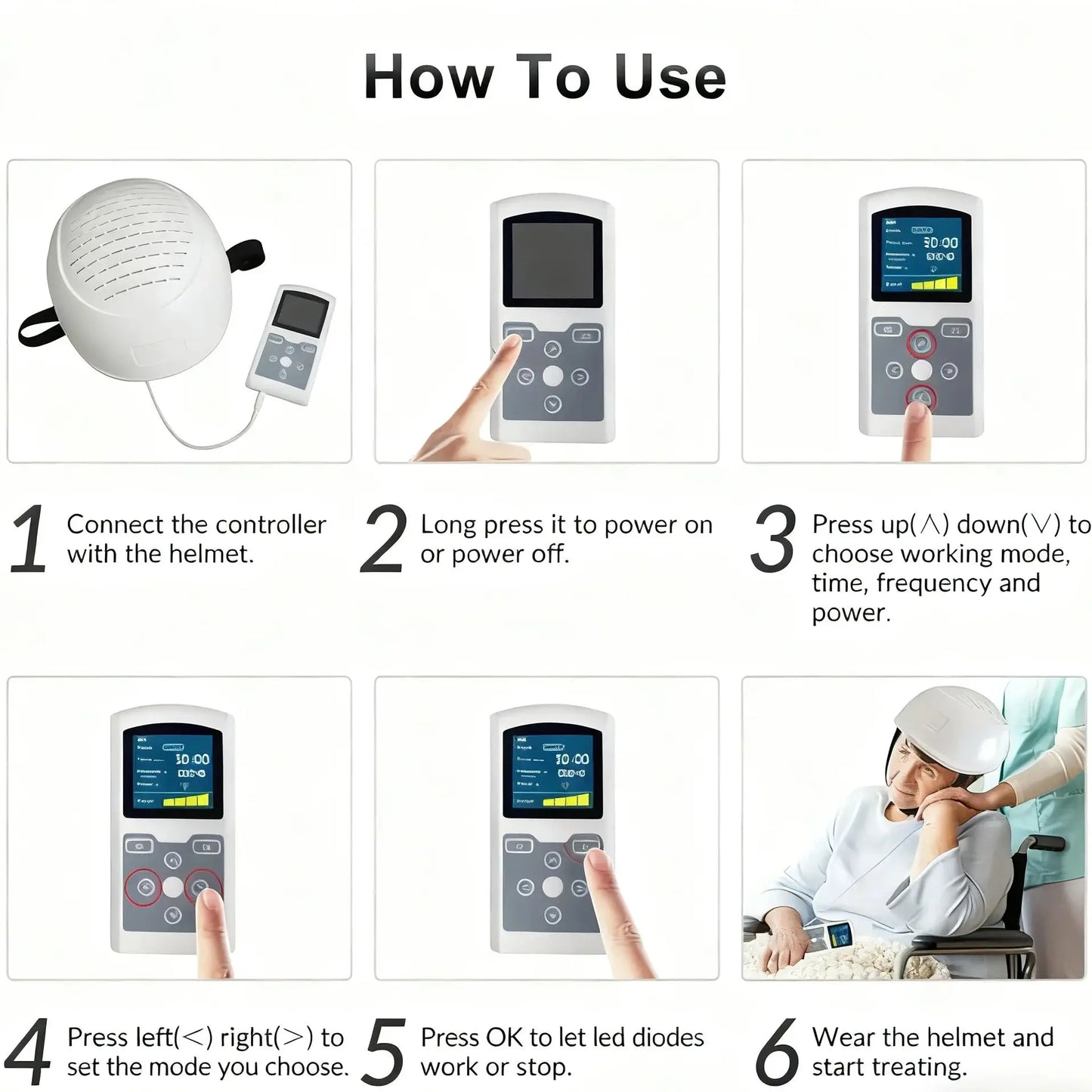 Photobiomodulation Brain Helmet Non-Invasive Infrared Light Therapy