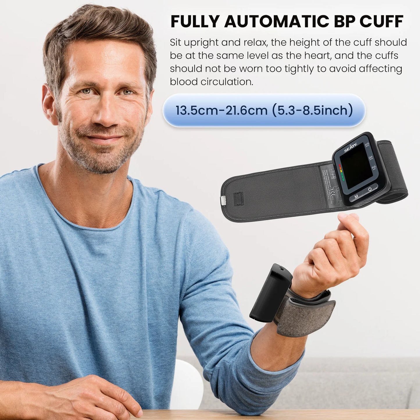 Electronic Blood Pressure Monitor Wrist Cuff