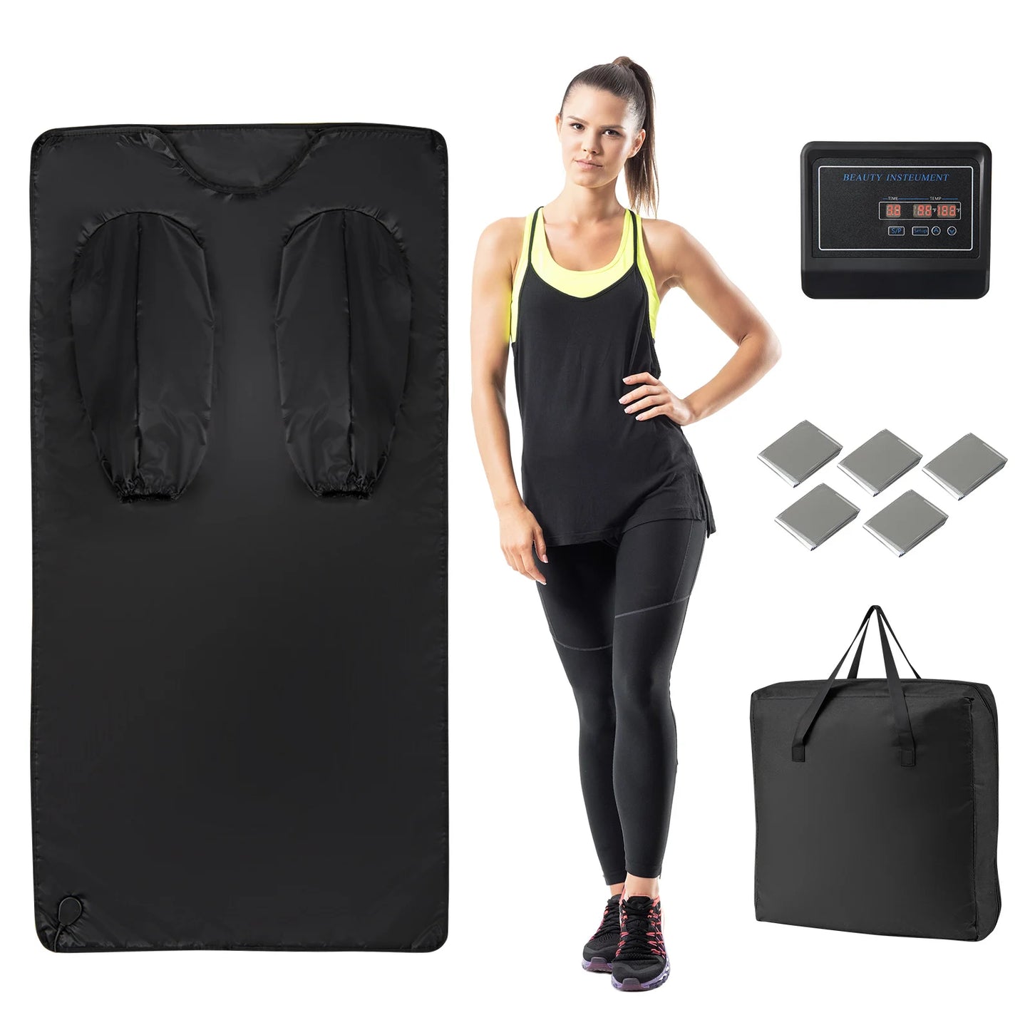 Infrared Sauna Blanket w/ Sleeves Wraps 90-180°F