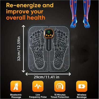 EMS Foot Massager for Muscle Relaxation LCD
