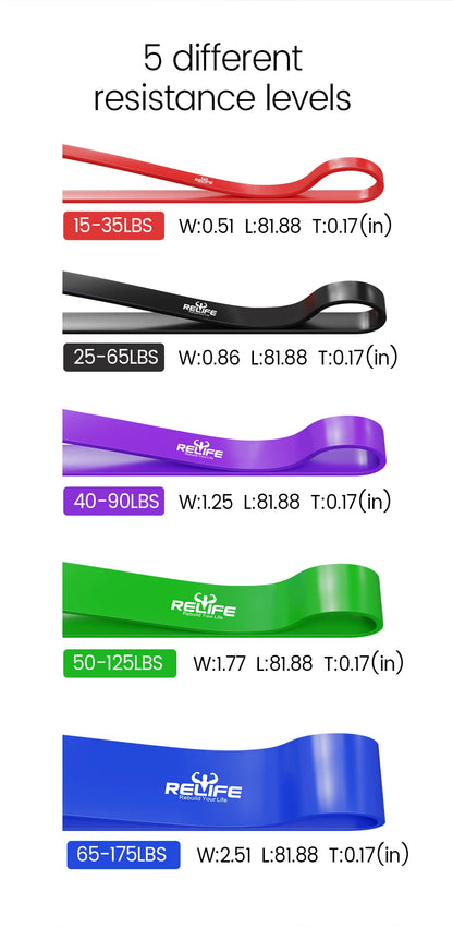 Resistance Bands 5 Pull -Up Assist
